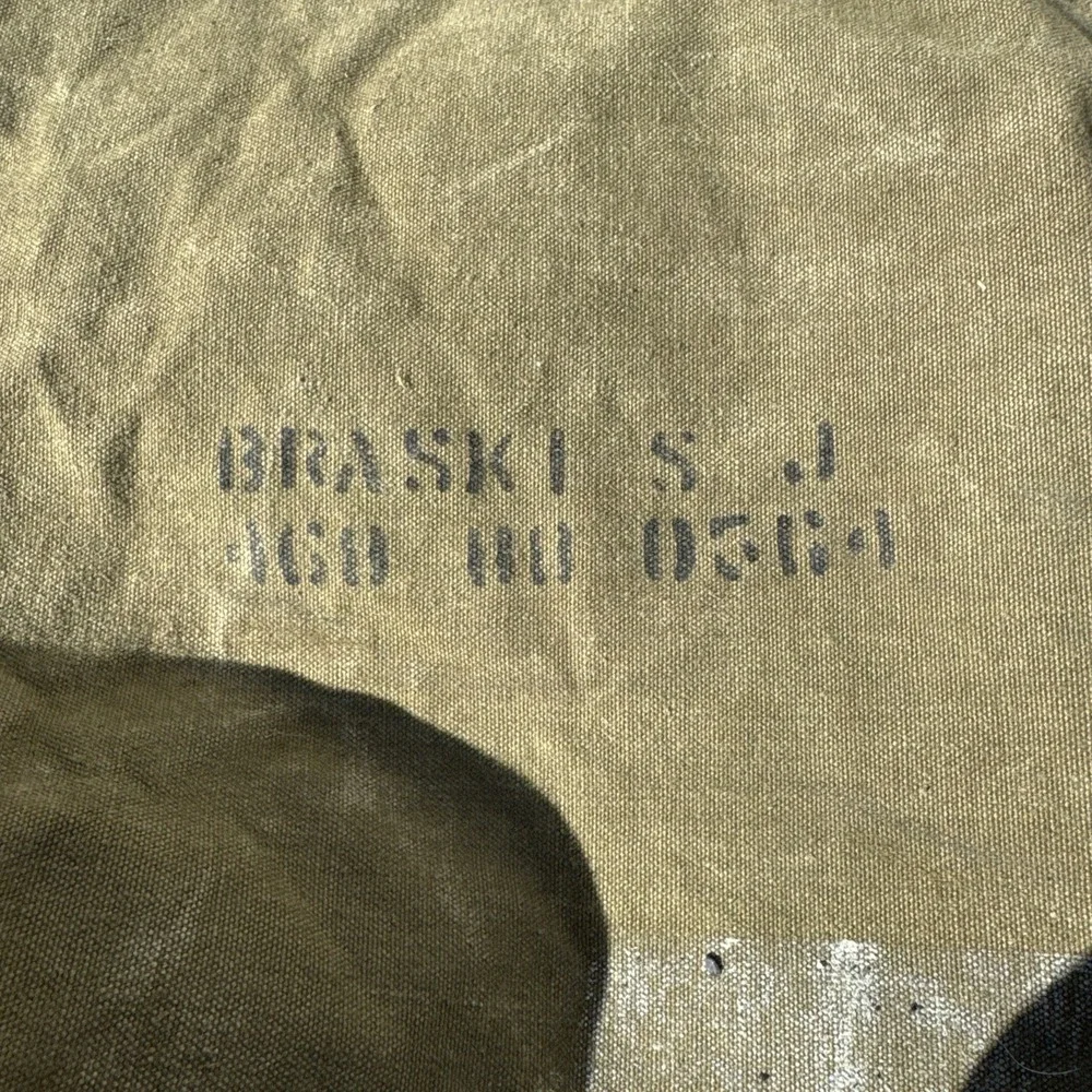 Military Duffle Bag Rucksack OD Type 2 W/straps Canvas TOP LOAD Army Brown